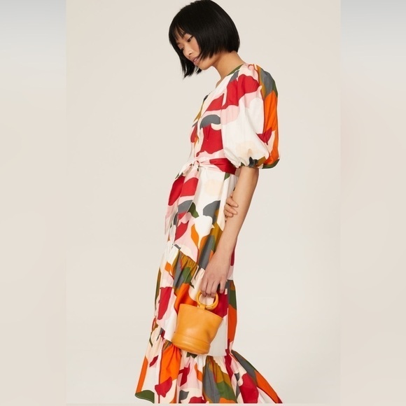 Anthropologie HUTCH wrap dress white floral dress size XS - Picture 3 of 14